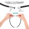 AIMEIS Anti-Static Necklace, Titanium, Magnetic, Germanium, Unisex, Silicone, 2 Sizes [Suitable for All Seasons] (45cm, Black)