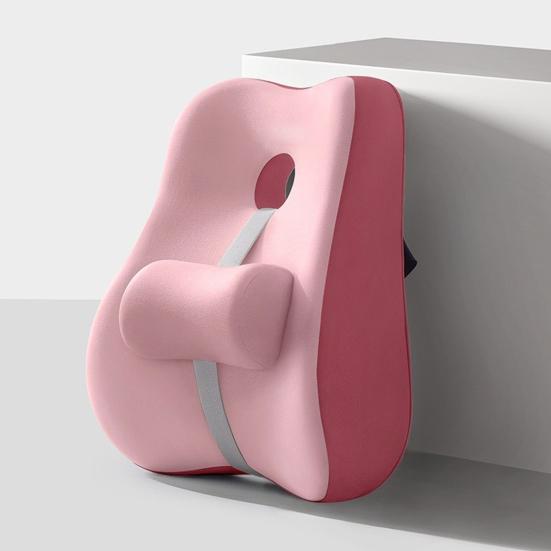 Подушка для поясничной поддержки Подушка для поддержки спины из пены с эффектом памяти Поясничная подушка для стула с регулируемым ползунком для офисного стула, компьютерного кресла, для долгих часов сидения