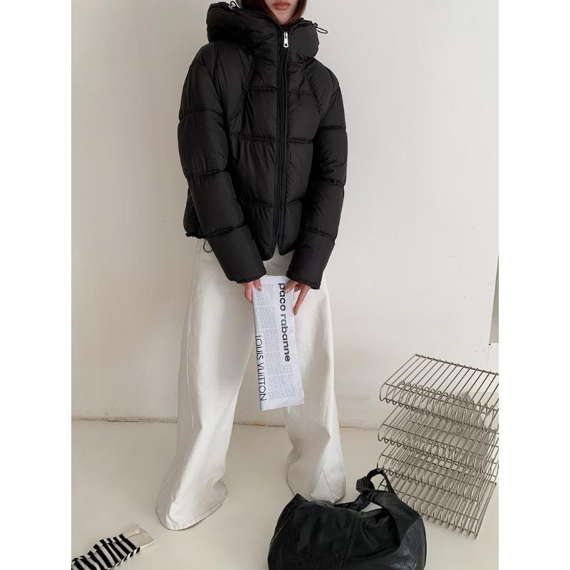 Women S Short Hooded Padded Cotton Coat Loose Warm Winter Jacket