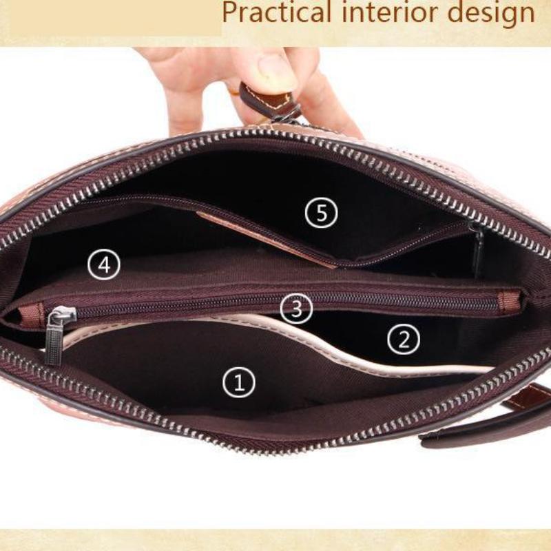 Johnature Высококачественная женская сумка из коровьей кожи в стиле ретро, ​​сумки из натуральной кожи для отдыха, большие вместительные сумки на плечо и через плечо с цветочным принтом