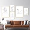 Home Decor Prints Painting Nordic Black And White Line Woman Pictures Wall Art Modular Canvas Poster Modern Bedside Background