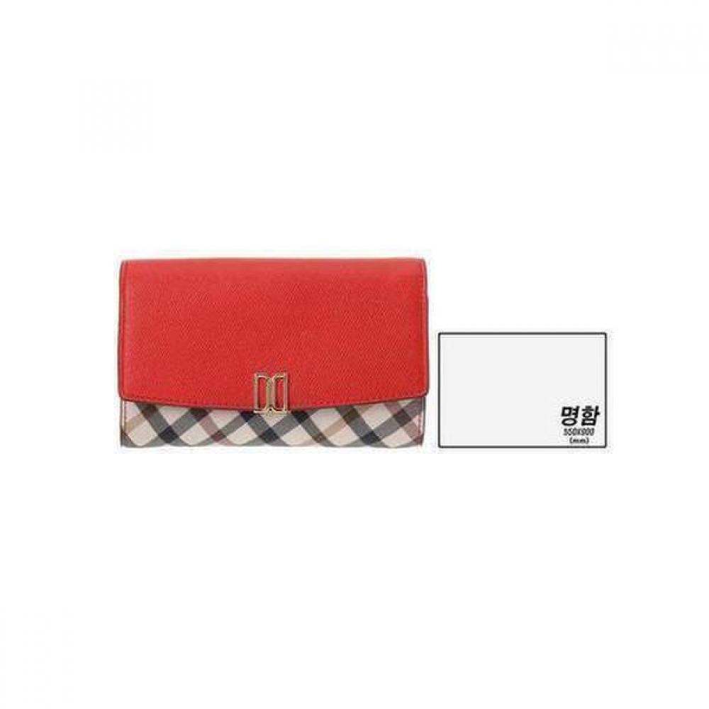 Daks Red Check Color Block Dd Logo 3 Fold Wallet Dcwa6e403r2