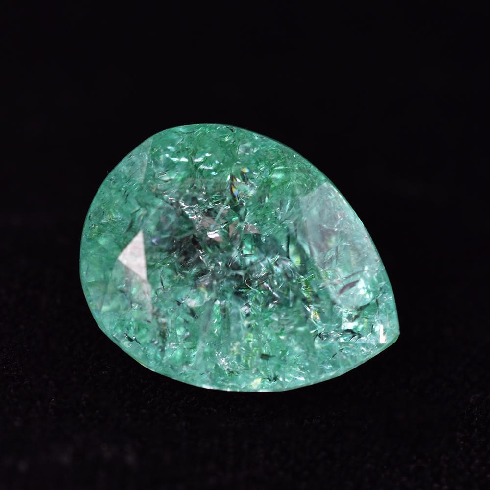 Natural Green Emerald Loose Gemstone 20 ct Flawless Pear Cut for Jewelry Making and Gem Collections
