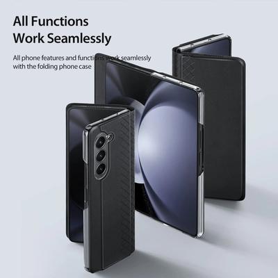 Для Samsung Galaxy Z Fold 5 5G с чехлом-бумажником, держателем для кредитных карт, чехол-книжка из ПУ-кожи, противоударная крышка, для женщин и мужчин