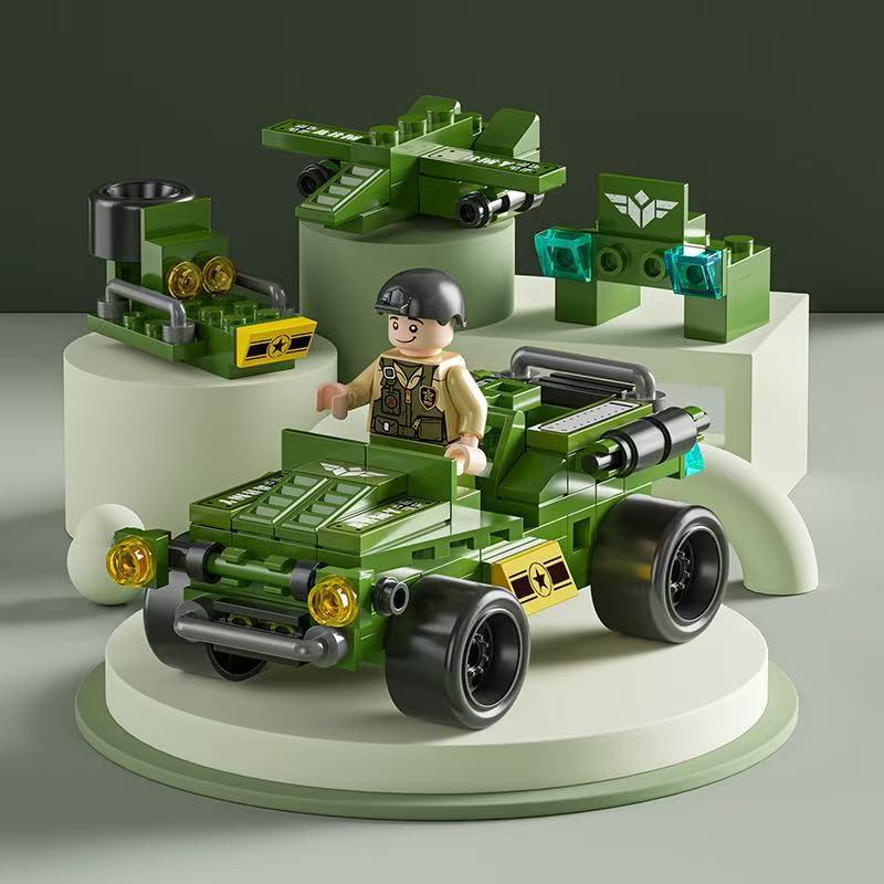 Военно-полицейские машины Lele Brothers, совместимые с кубиками Lego - Образовательная сборная игрушка для детей