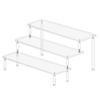 Display Stand 3-Tier Acrylic Figure Toy Display Shelf Clear Food Cupcake Dessert Display Stand for Home