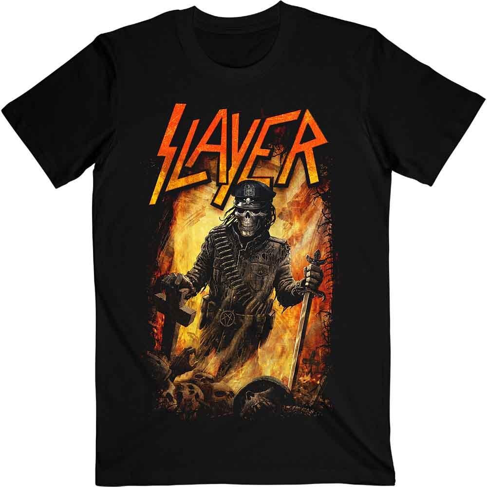 Slayer Skull Soldier Graphic Print Cotton T-shirt