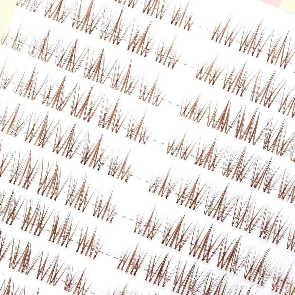 Coffee Color False Eyelashes Soft Clusters Lashes Fake Lashes for Eyelash Extension