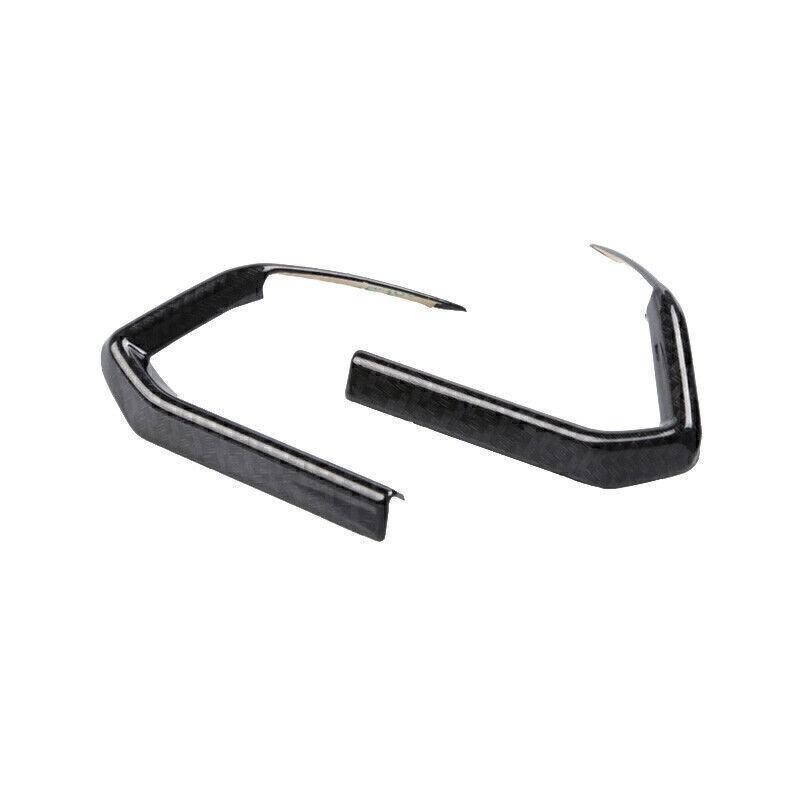 For Mazda 6 Atenza 2018-2021 Carbon Fiber Steering Wheel Control Strip Trim 2pcs