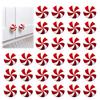 Pumpkin Door Knob Covers Halloween Christmas Cabinet Drawer Pulls Red White Swirl Candy Design Cabinet Handles Easy Slip-On Holiday Decor