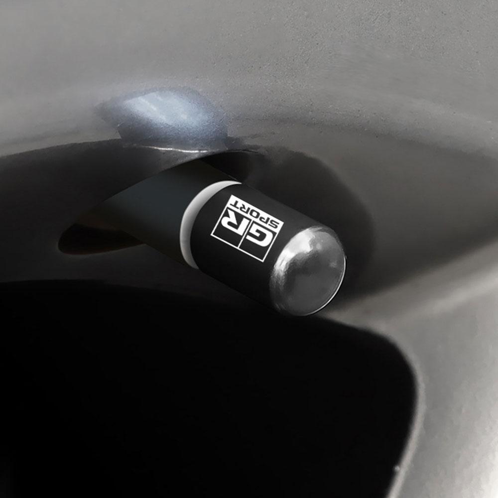 Алюминиевые колпачки ниппелей шин с логотипом GR Gazoo Racing - Набор из 4 штук, Универсальная посадка