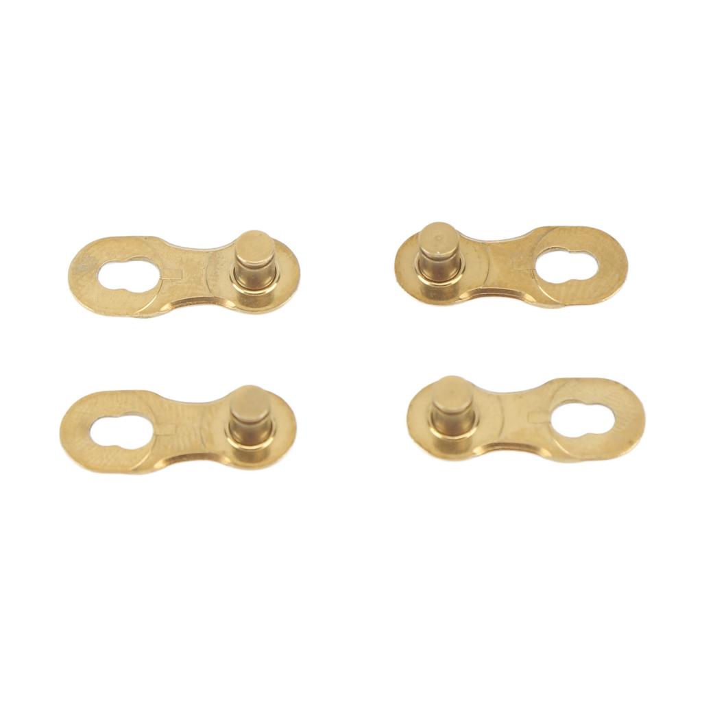 2 пары звеньев велосипедной цепи из легированной стали, шлифованные и полированные, 11-скоростные, быстросъемные звенья для горного и шоссейного велосипеда, золотистые