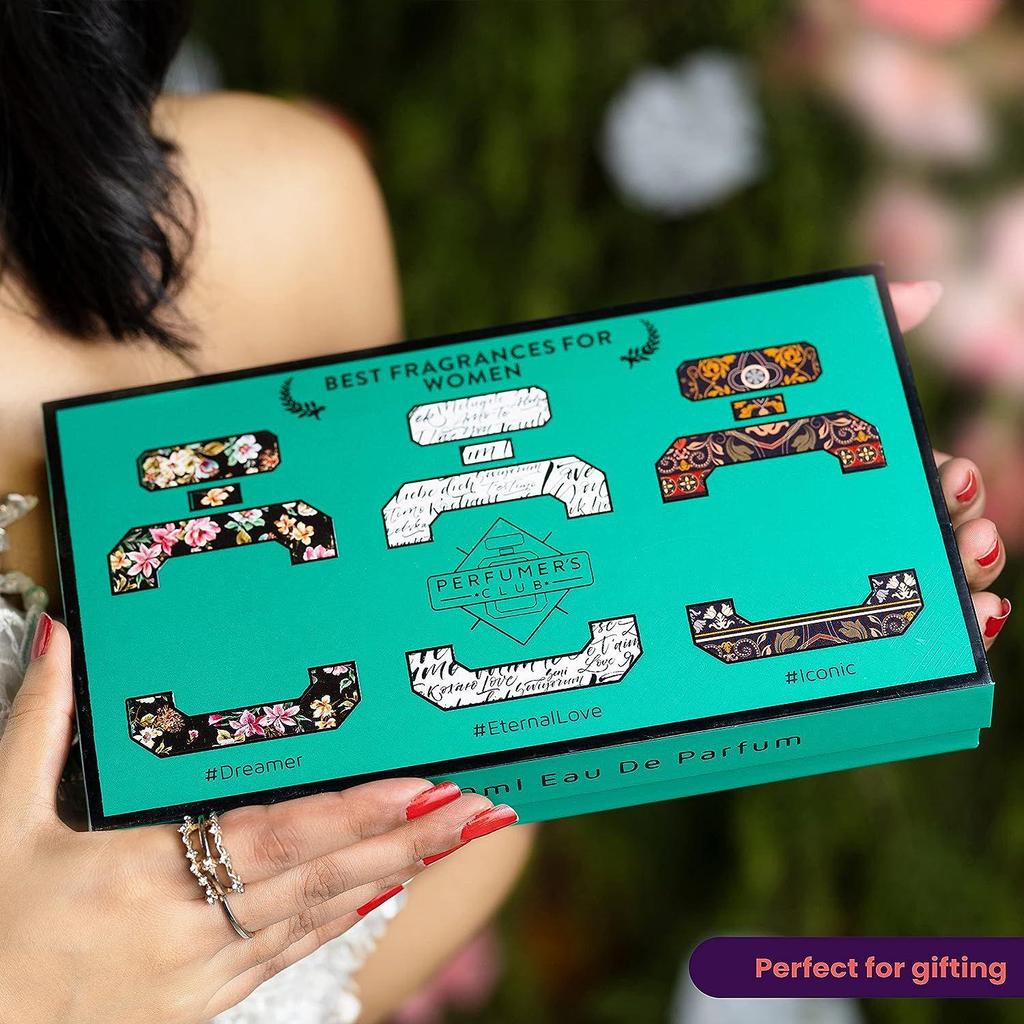 Клуб парфюмеров "Лучший аромат для женщин" Подарочный набор из 3 шт. (Dreamer + EternalLove + Iconic) Продолжительность до 24 часов (Парфюмированная вода) Подарочный набор