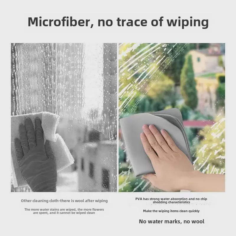 Японская салфетка из микрофибры ПВА для очистки стекол и зеркал без разводов