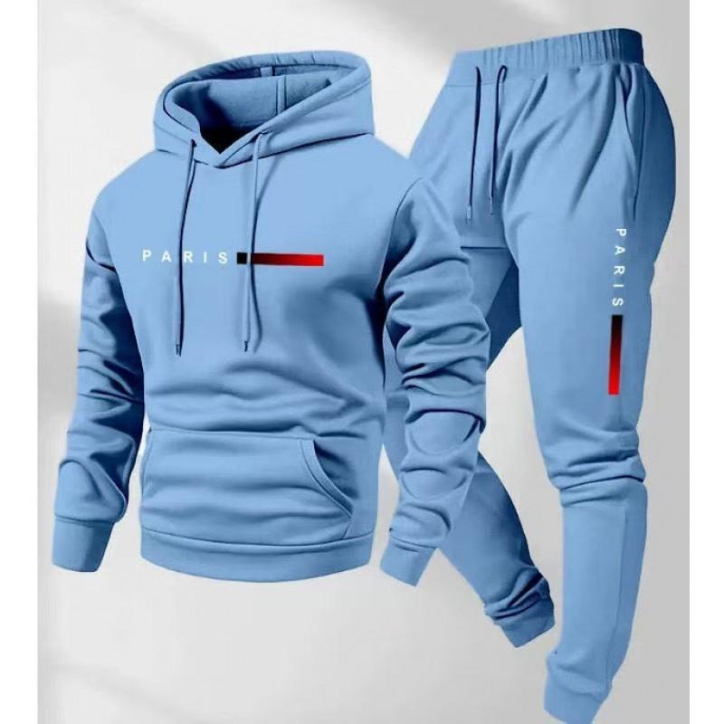 Mens Oversized Hooded Sweatshirt Set Long Sleeve Top Pants Winter Casual Tracksuit