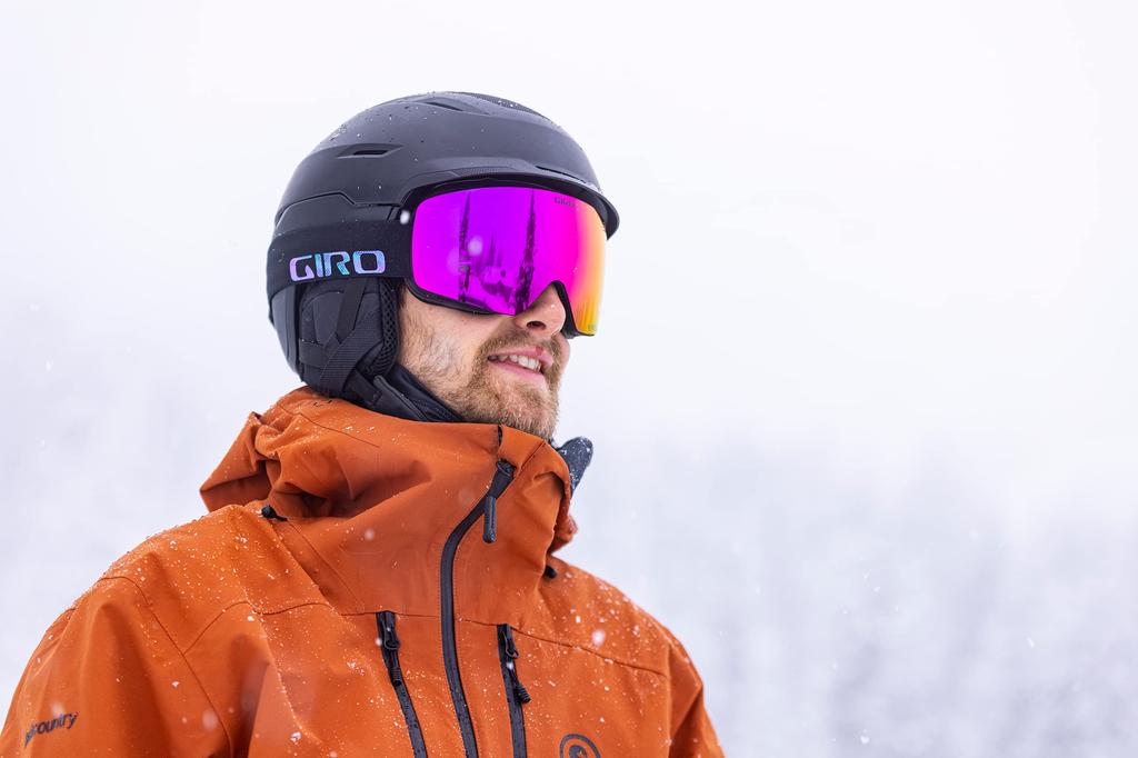 Горнолыжные очки Giro Contour RS - Очки для сноуборда для мужчин и женщин - Черный/бирюзовый ремешок с жидкой подсветкой и яркими дымчатыми/яркими инфракрасными линзами