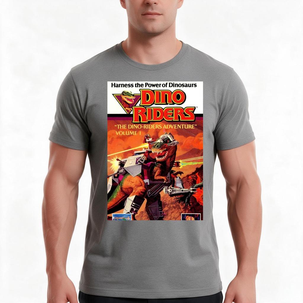Dino Riders Tshirt Summer Casual Cotton Tee Oversized Streetwear Tops Vintage Graphic Print Loose Fit Short Sleeve