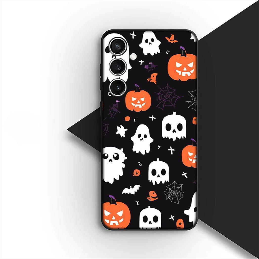 Чехол для Xiaomi Poco C75 C65 C85 X7 X6 M8 F7 F8 Ultra F6 Pro Чехол для телефона Мягкий чехол с маленьким призраком Тыква на Хэллоуин Цветок
