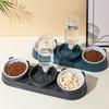 Double Bowl 3 in 1 Cat Feeder Neck Protection Cat Bowls Pet Supplies Pet Food Container  Cat