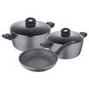 Set 5 Pc Batterie De Cuisine En Aluminium Forgé, Induction, Orion