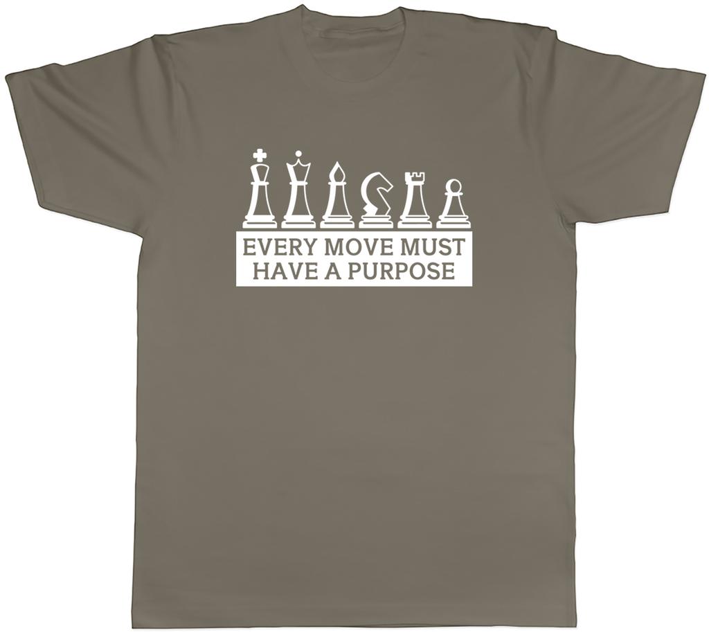 Inspirational Chess Unisexs TShirt Every Move Must have a Purpose Tee Gift