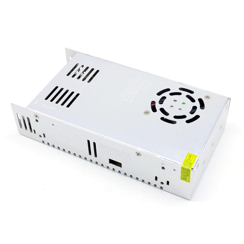 Сетевой адаптер-преобразователь AC 100-240V в 48V 7.5A 360W с регулируемым напряжением для светодиодных лент, камеры, компьютера, проектора, радио