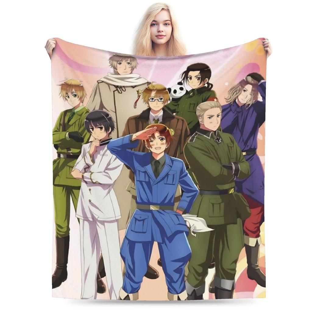 Супер Мягкий Плед Hetalia Axis Powers Аниме Плед Премиум Фланелевый Флис Легкий Плед Уютный Плюшевый Плед Всесезонное Использование