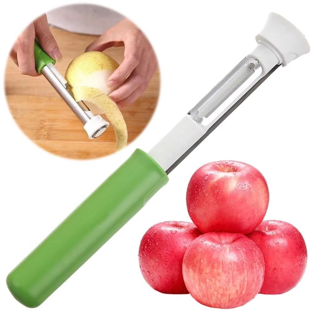 Stainless Steel Fruit Core Remover 2 in 1 Core Removal Tool Core Extractor Fruit Pitter Carrot