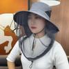 Летняя сетчатая кепка, тонкий дышащий солнцезащитный козырек, встроенная защита шеи от комаров, женские и мужские панамы-шарфы, походные шляпы от солнца