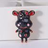 Blucome Fashion Personality Alloy Dripping Oil Cute Calf Brooch Zodiac Year of The Ox All-match Clothing Accessories Pin