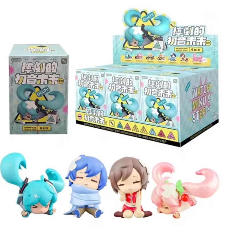 Милая Hatsune Miku Серия Падающие Фигурки-Сюрприз Игрушки Модели Фигурка Аниме Vocaloid Коллекция Украшений Коробка-Сюрприз Подарок Девочке на День Рождения
