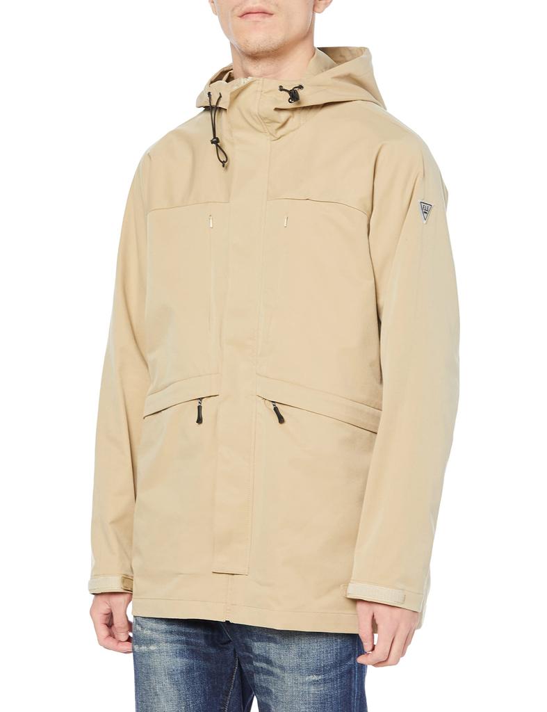 Edwin Prime Flex Smart Hood Size S F.L.E. Jacket, Men's, Khaki, (ES8061-14)