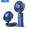 TOPK K38 Portable Handheld Fan,5000mAh 3 in 1 Multifunction Personal Travel Neck Fan with Digital Display,90° Foldable Desk Fan