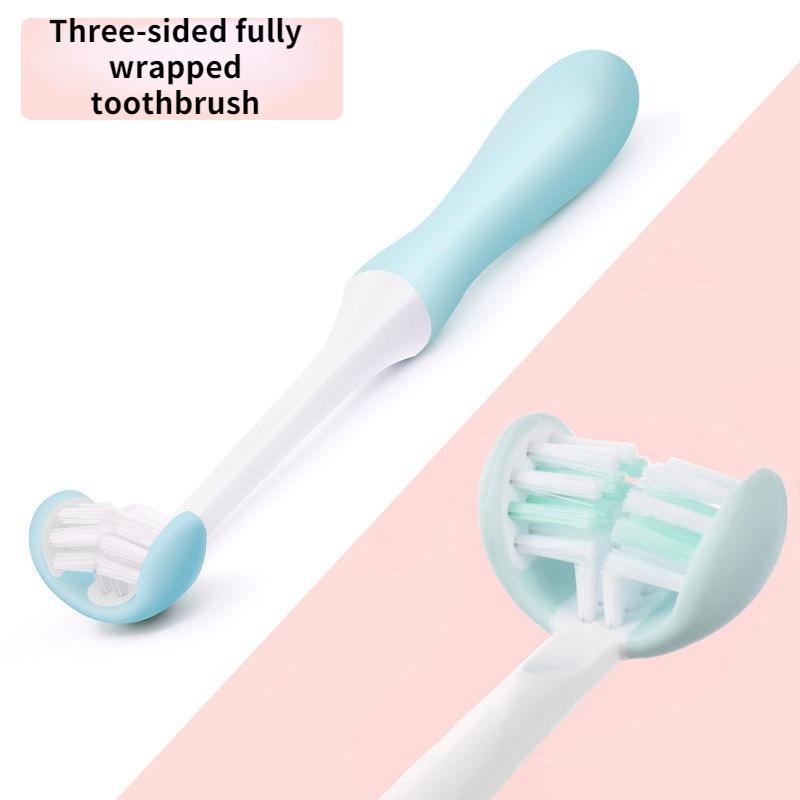 3D Детская зубная щетка Трехсторонняя U-образная упаковка 360 градусов без тупиков Зубная щетка для комплексного ухода YSL