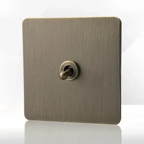 Ретро ЕС FR металлическая панель настенный выключатель света розетка вилка, бронзовая антикварная нержавеющая сталь немецкая розетка 16А с зарядкой USB