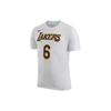 Лейкерс Леброн Джеймс #6 повседневная дышащая спортивная футболка с короткими рукавами мужские топы белые CV8529-116