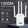 1200Mbps Wireless Wifi Repeater WiFi Extender 2.4G/5GHz Dual-band Signal Booster Gigabit Long Range Wi-Fi Amplifier
