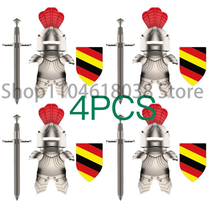 Средневековые Военные Фигурки Осьминог Морской Демон Рыцари Строительные Блоки Оружие Аксессуары Меч Храм Копье Щит MOC MINiBricks