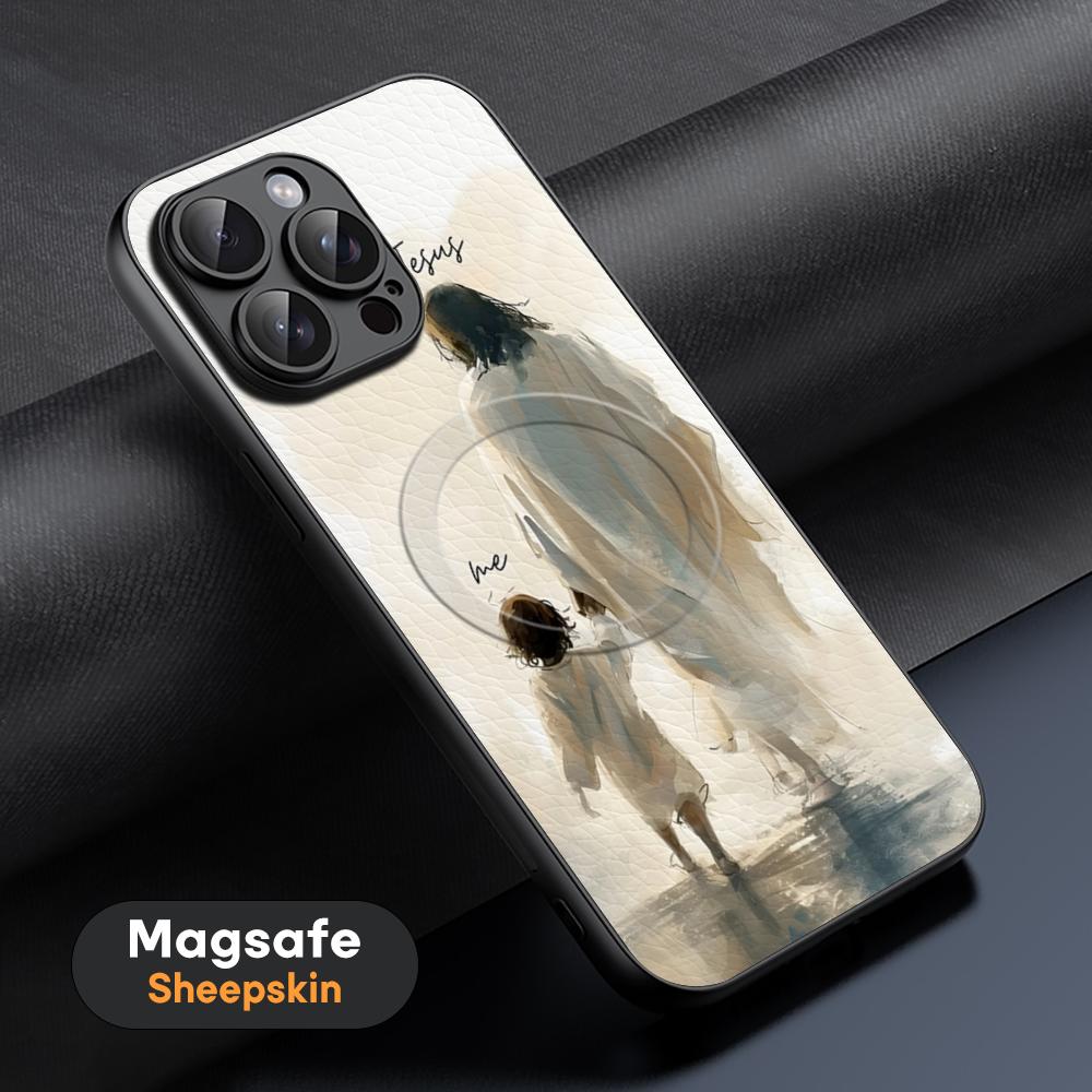 Jesus Christ sacred God Phone Case For iPhone 17 16 15 14 13 12 11 Plus Pro Max  High-end Luxury Magsafe Sheepskin