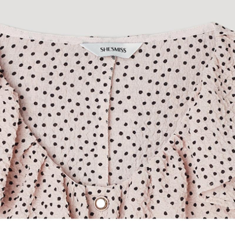 [shs Miss] Блузка с оборками и короткими рукавами Swwblp21080