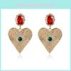 Модные длинные серьги в форме сердца для женщин 2021, сплав с покрытием, эффектная бижутерия