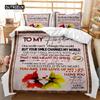 Letter Duvet Cover Set Letter Motivational Words To Son Letter Bedding Set Bedclothes Double Queen King Polyester Quilt Cover