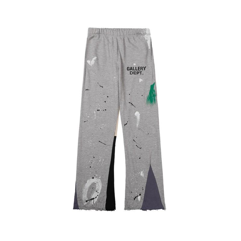 Vintage Streetwear Drawstring Waist Straight Leg Cotton Jogger Pants Men Women Hand-Painted Graffiti Print Lightweight
