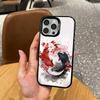 Y-Yin Yang Koi Fish Zen Art   Phone Case For iPhone17,16,15,14,13,12,11 Plus,Pro Max Colored Silver Plated Inside Cover