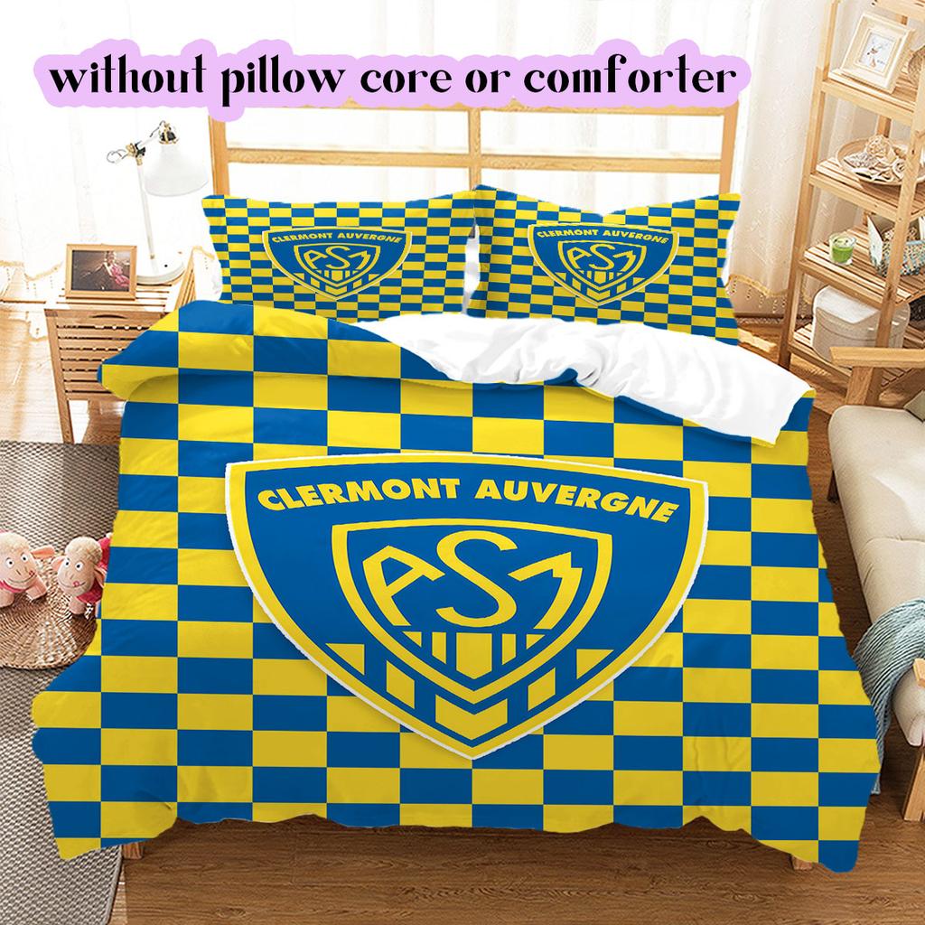 Постельное белье с узором Leeds United, Комплект с одеялом, Пододеяльник, Наволочка, Домашний подарок на день рождения (1*пододеяльник+2*наволочка, без наполнителя)