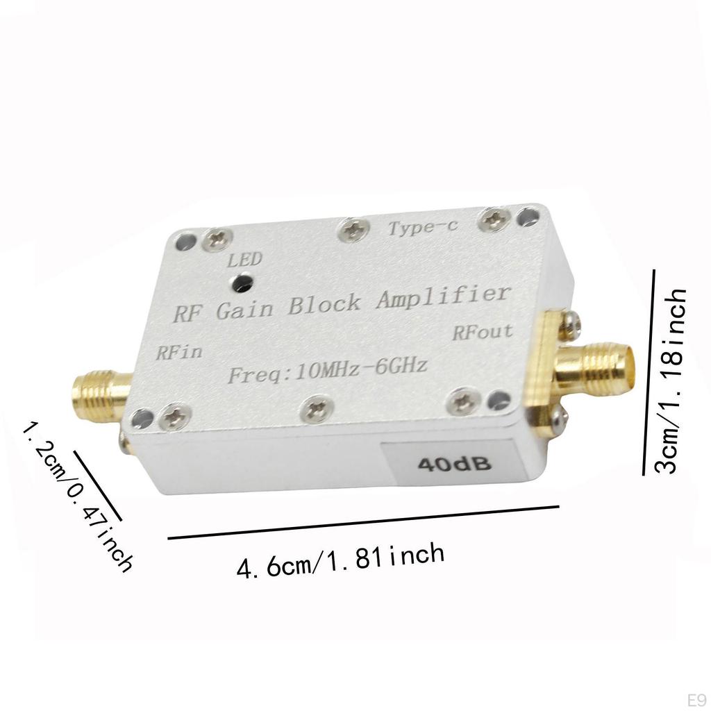 10M-6GHz RF Amplifier with Indicator Aluminum Alloy High Flatness GAIN