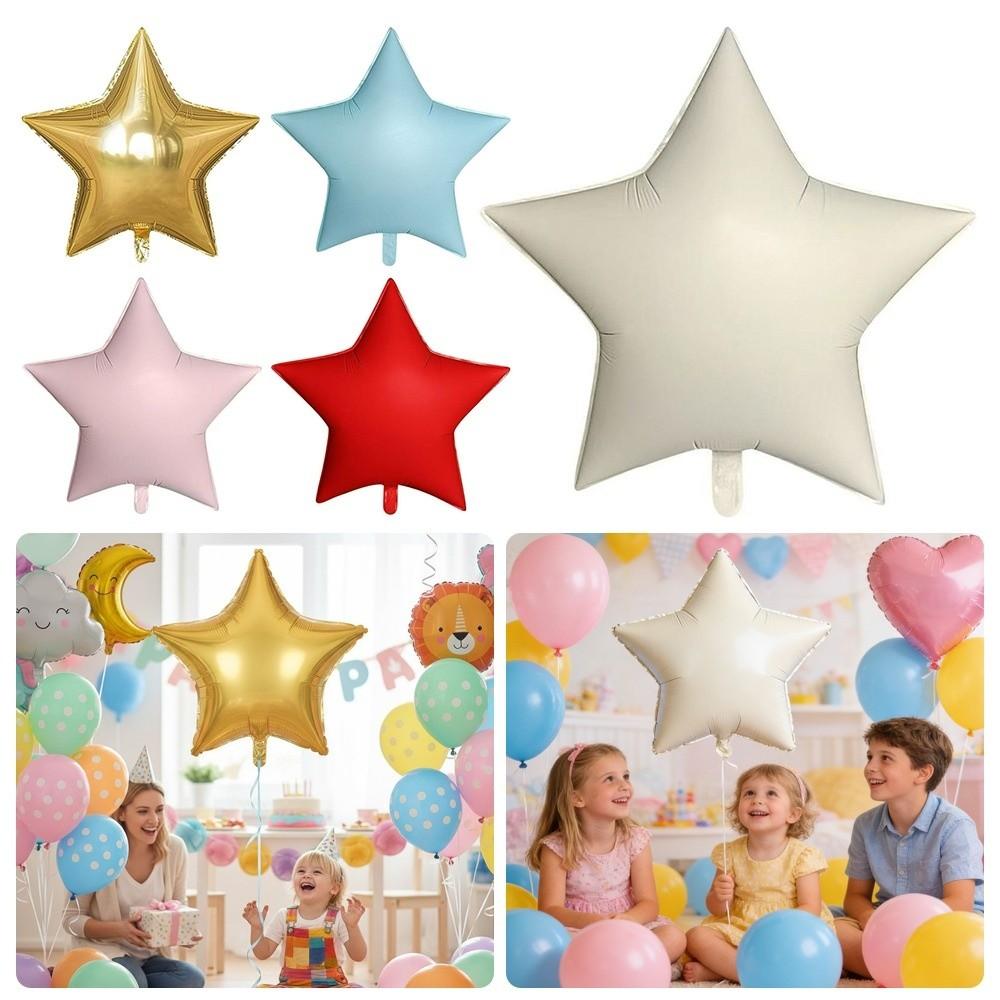 Matte Finish Star Balloons Solid Color Birthday Party Balloons Festival Room Outdoor Decoration