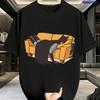 Mens Urban Streetwear Short Sleeve T Shirt, Casual Crew Neck Daily Tops, Loose Fit Oversized Tee for Outdoor Commute Leisure Daily Wear