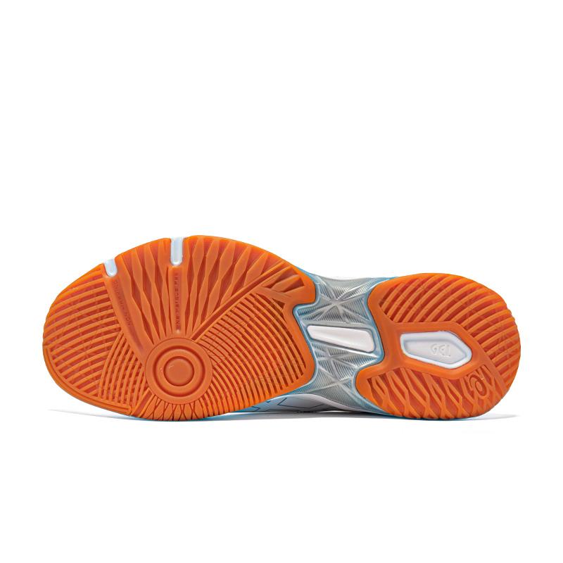 Asics Gel-Rocket 11 Stable Flexible Easy Comfortable Low-Top Badminton Shoes Unisex Sneaker White Blue 1073A076-100