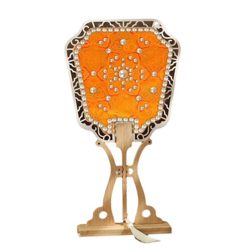 Chinese Style Handheld Fan Vintage Handmade Ancient Style Fan DIY Material Pack with Tassel Embroidery Fan Dance Performance